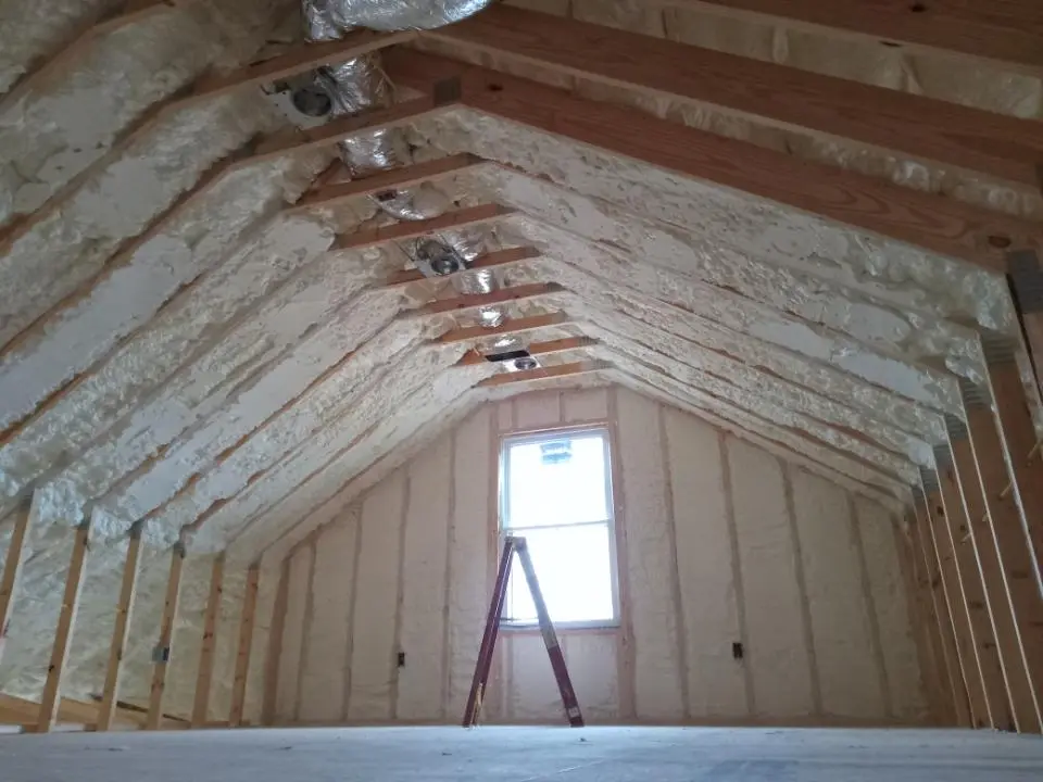 Spray foam roofing application for Crawl Space Insulation project in Smithfield